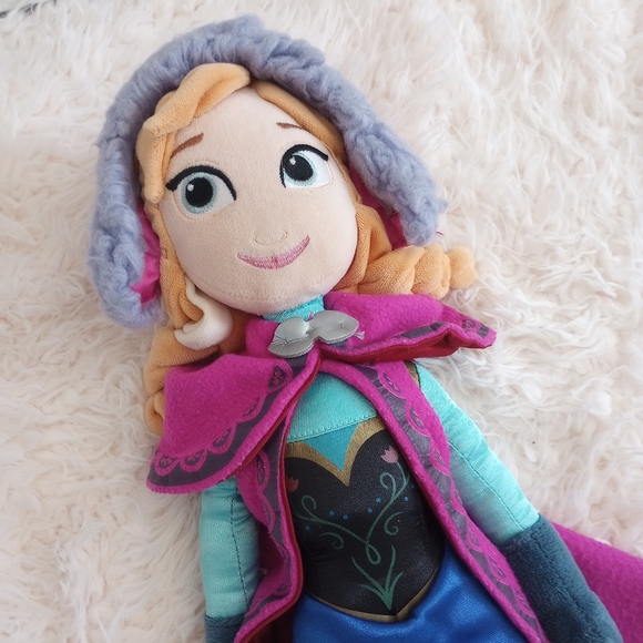 DISNEY Frozen Anna Doll Authentic Original Doll Winter Outfit Disney Store - 21" - Picture 3 of 9